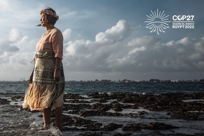 Nika is the mayor of the remote outer atoll of Likiep. Marshall Islands are vulnerable to climate change impacts. Photo: Muse Mohammed / IOM